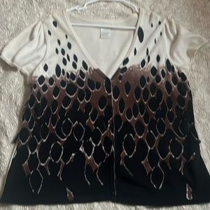 Leopard looking sweater shortly used